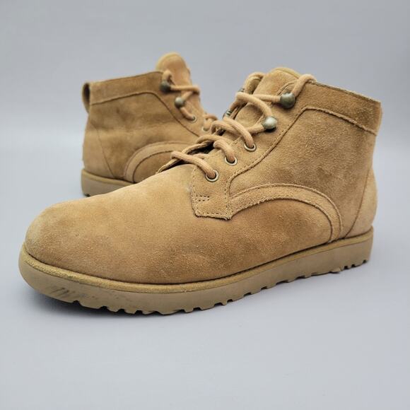 UGG Bethany Shearling Lace Up Comfort Boot Brown Tan Women's Size 8 US - Picture 1 of 12